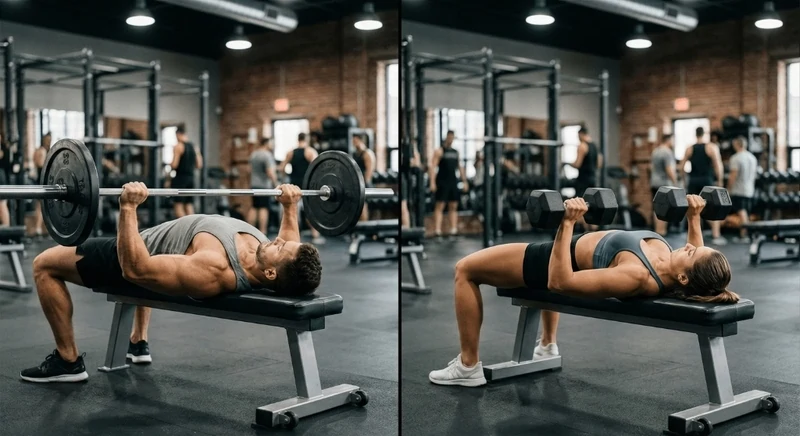 Barbell vs. Dumbbell Bench Press—What Science Says About Your Chest Gains